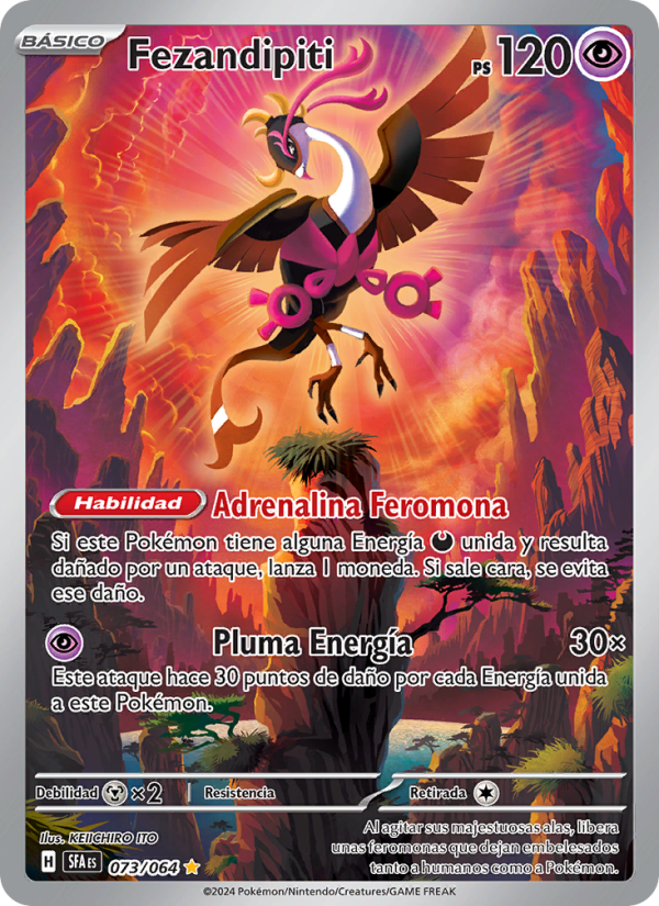 Fezandipiti 073 — Fabula Sombría (Spanish Pokémon TCG card)