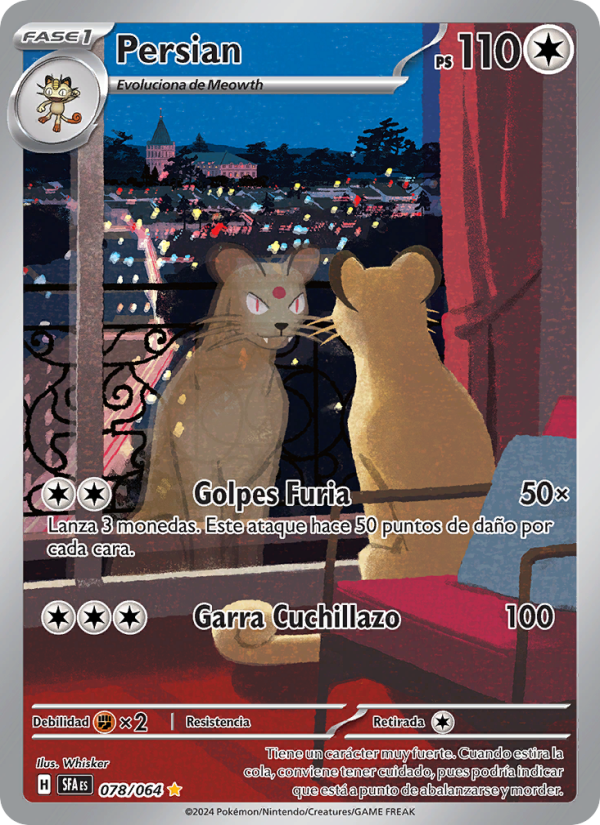 Persian 078 — Fabula Sombría (Spanish Pokémon TCG card)