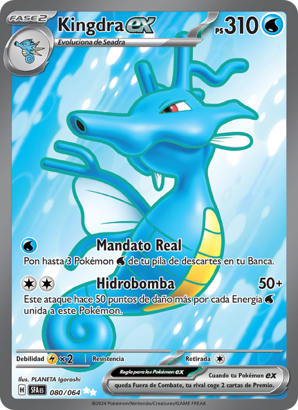 Kingdra ex 080 — Fabula Sombría (Spanish Pokémon TCG card)