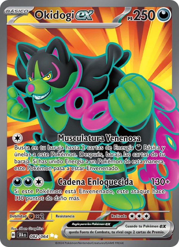 Okidogi ex 082 — Fabula Sombría (Spanish Pokémon TCG card)