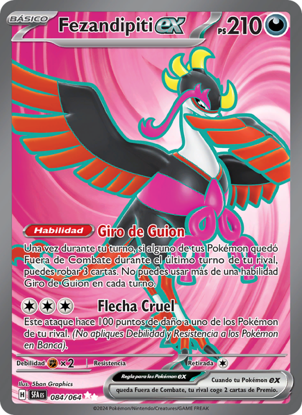 Fezandipiti ex 084 — Fabula Sombría (Spanish Pokémon TCG card)