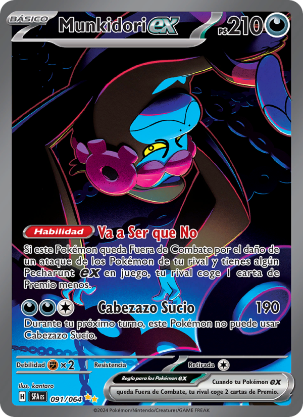 Munkidori ex 091 — Fabula Sombría (Spanish Pokémon TCG card)