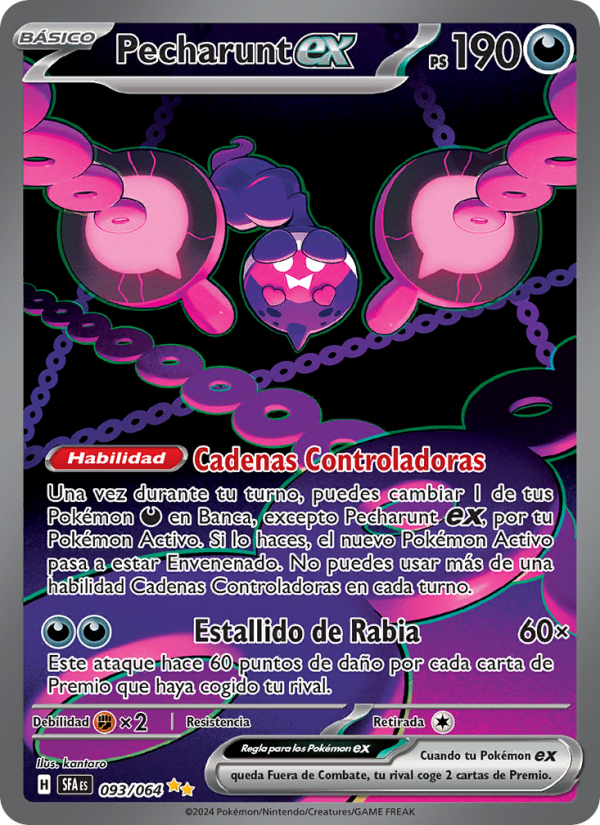 Pecharunt ex 093 — Fabula Sombría (Spanish Pokémon TCG card)