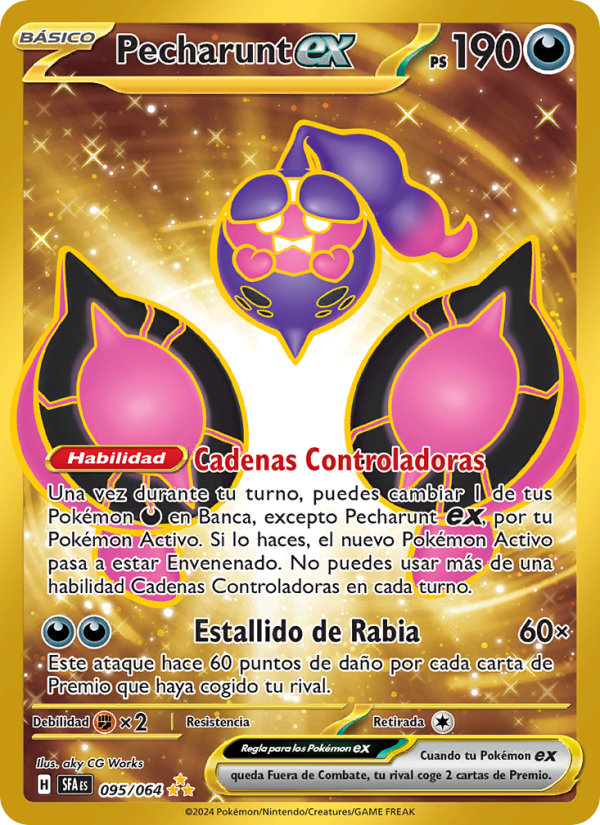 Pecharunt ex 095 — Fabula Sombría (Spanish Pokémon TCG card)