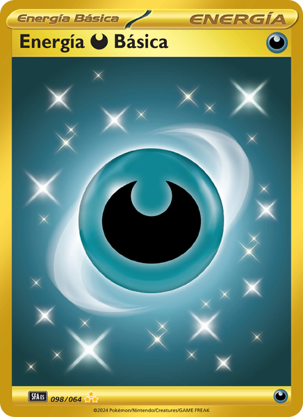Energía Darkness Básica 098 — Fabula Sombría (Spanish Pokémon TCG card)