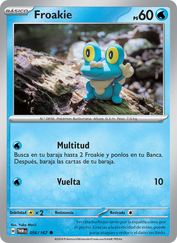 Froakie 056 — Mascarada Crepuscular (Spanish Pokémon TCG card)