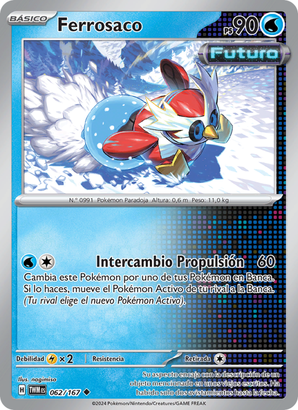 Ferrosaco 062 — Mascarada Crepuscular (Spanish Pokémon TCG card)