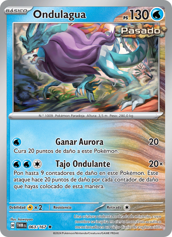 Ondulagua 063 — Mascarada Crepuscular (Spanish Pokémon TCG card)