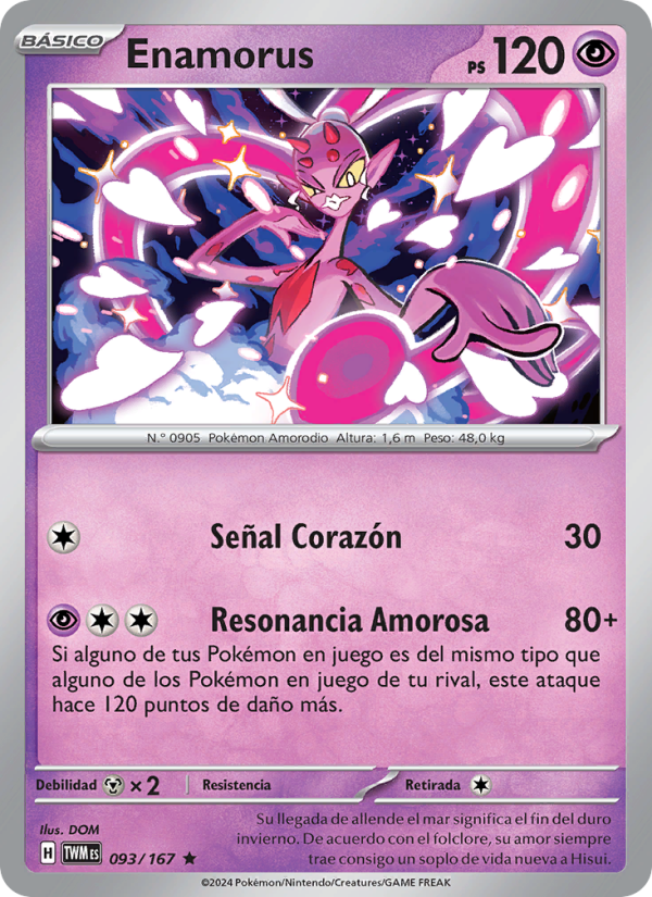 Enamorus 093 — Mascarada Crepuscular (Spanish Pokémon TCG card)