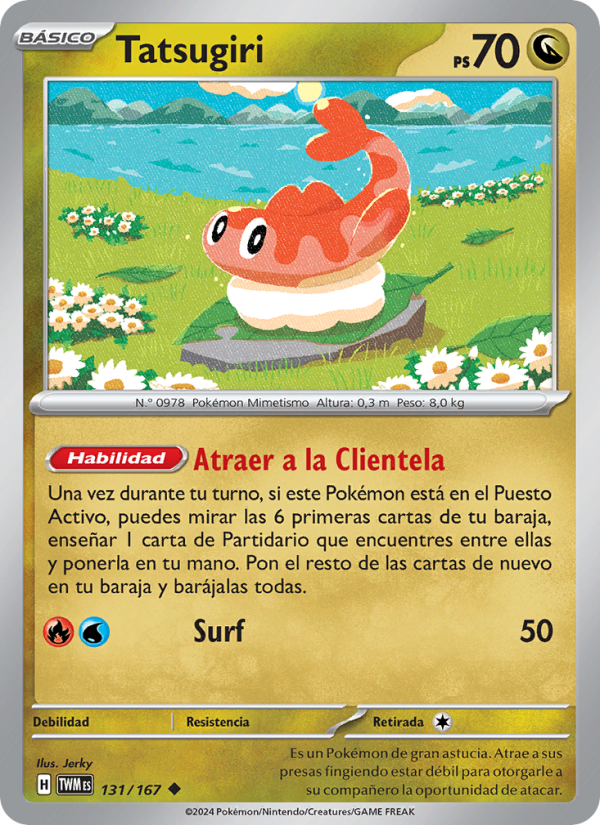 Tatsugiri 131 — Mascarada Crepuscular (Spanish Pokémon TCG card)