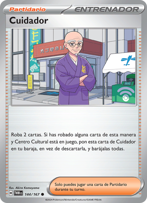 Cuidador 144 — Mascarada Crepuscular (Spanish Pokémon TCG card)