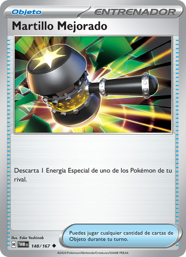 Martillo Mejorado 148 — Mascarada Crepuscular (Spanish Pokémon TCG card)