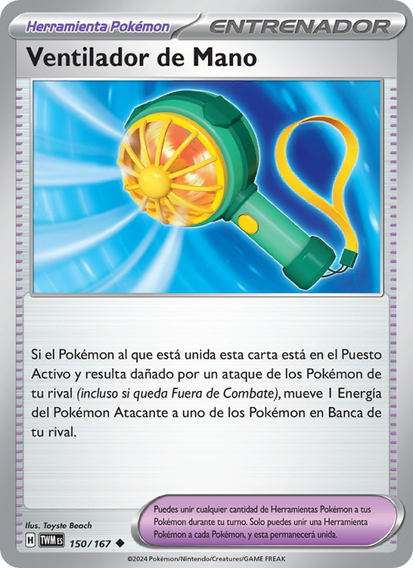 Ventilador de Mano 150 — Mascarada Crepuscular (Spanish Pokémon TCG card)