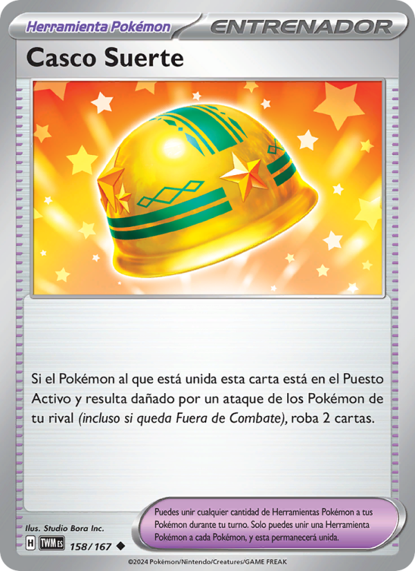 Casco Suerte 158 — Mascarada Crepuscular (Spanish Pokémon TCG card)