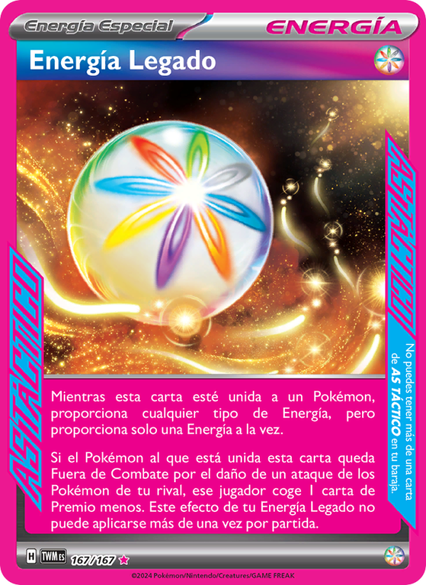 Energía Legado 167 — Mascarada Crepuscular (Spanish Pokémon TCG card)