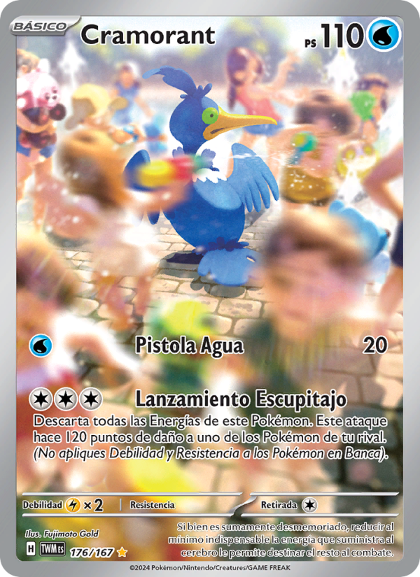 Cramorant 176 — Mascarada Crepuscular (Spanish Pokémon TCG card)