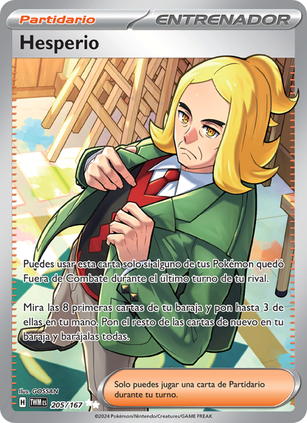 Hesperio 205 — Mascarada Crepuscular (Spanish Pokémon TCG card)