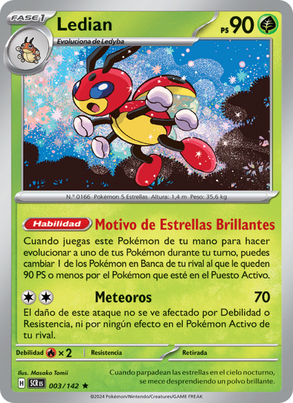Ledian 003 — Corona Astral (Spanish Pokémon TCG card)