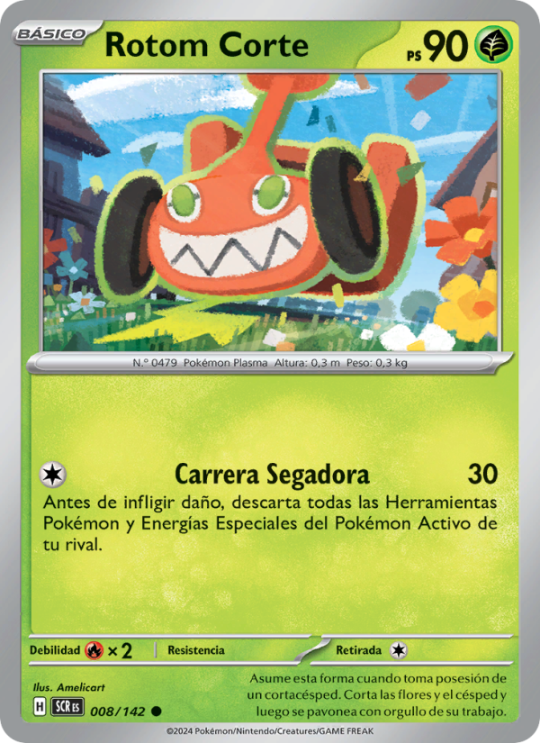 Rotom Corte 008 — Corona Astral (Spanish Pokémon TCG card)