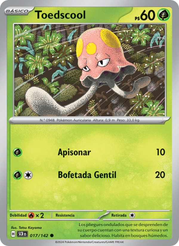 Toedscool 017 — Corona Astral (Spanish Pokémon TCG card)