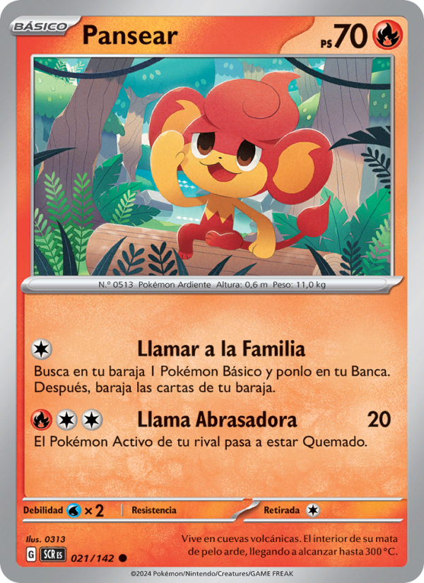 Pansear 021 — Corona Astral (Spanish Pokémon TCG card)