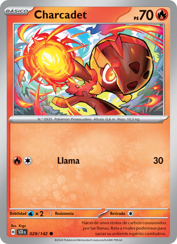 Charcadet 029 — Corona Astral (Spanish Pokémon TCG card)