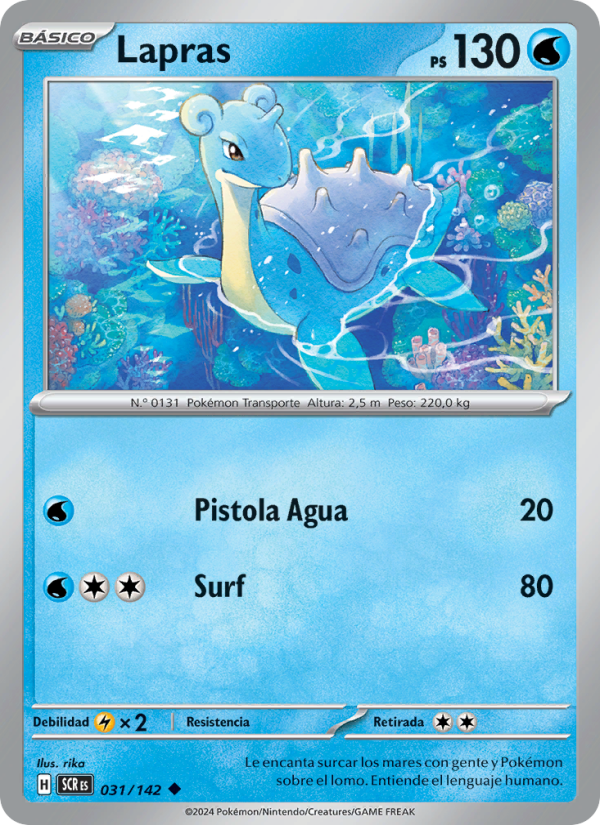 Lapras 031 — Corona Astral (Spanish Pokémon TCG card)
