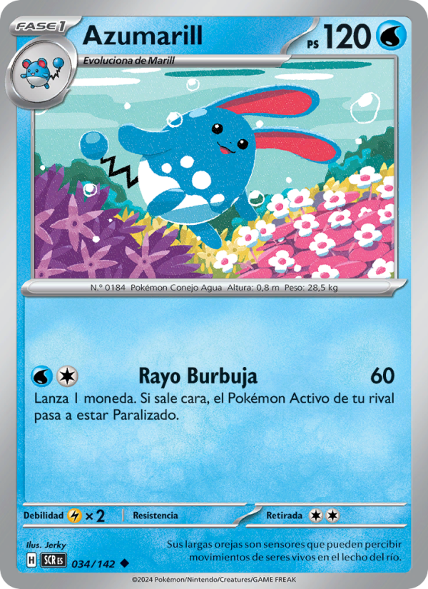 Azumarill 034 — Corona Astral (Spanish Pokémon TCG card)