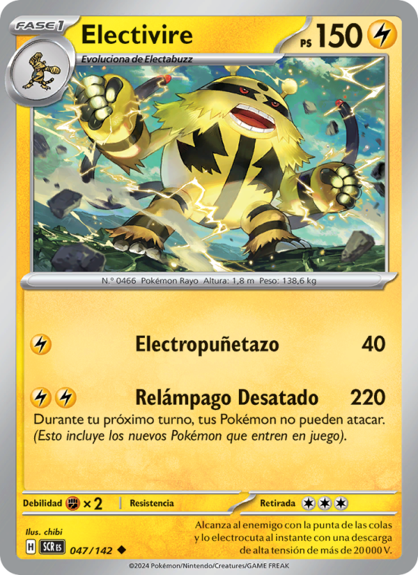 Electivire 047 — Corona Astral (Spanish Pokémon TCG card)