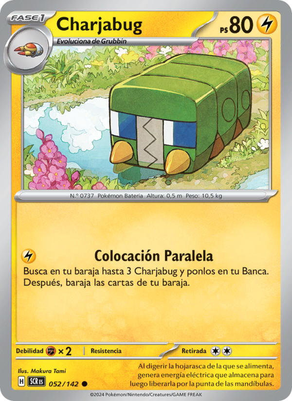 Charjabug 052 — Corona Astral (Spanish Pokémon TCG card)
