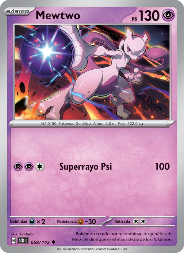 Mewtwo 059 — Corona Astral (Spanish Pokémon TCG card)