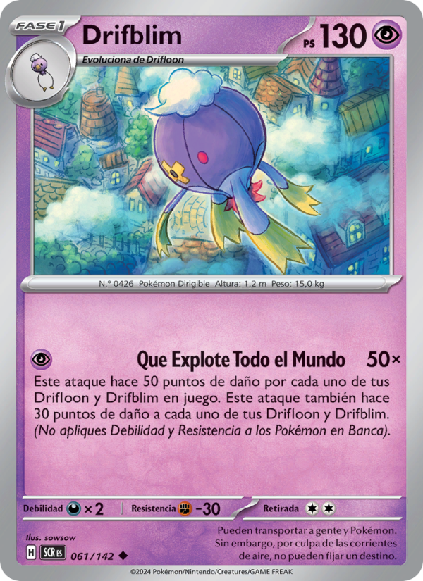 Drifblim 061 — Corona Astral (Spanish Pokémon TCG card)
