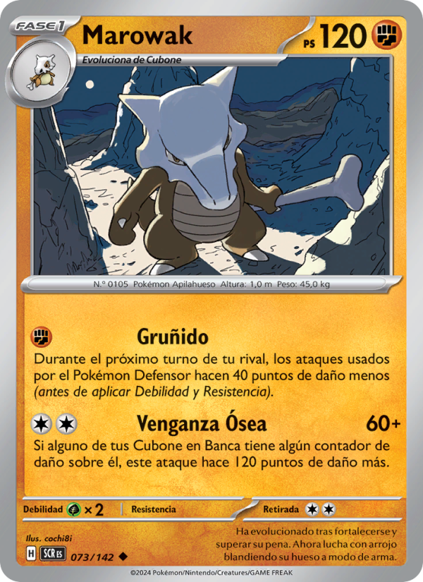 Marowak 073 — Corona Astral (Spanish Pokémon TCG card)