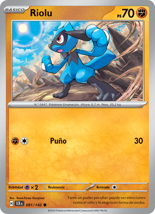 Riolu 081 — Corona Astral (Spanish Pokémon TCG card)