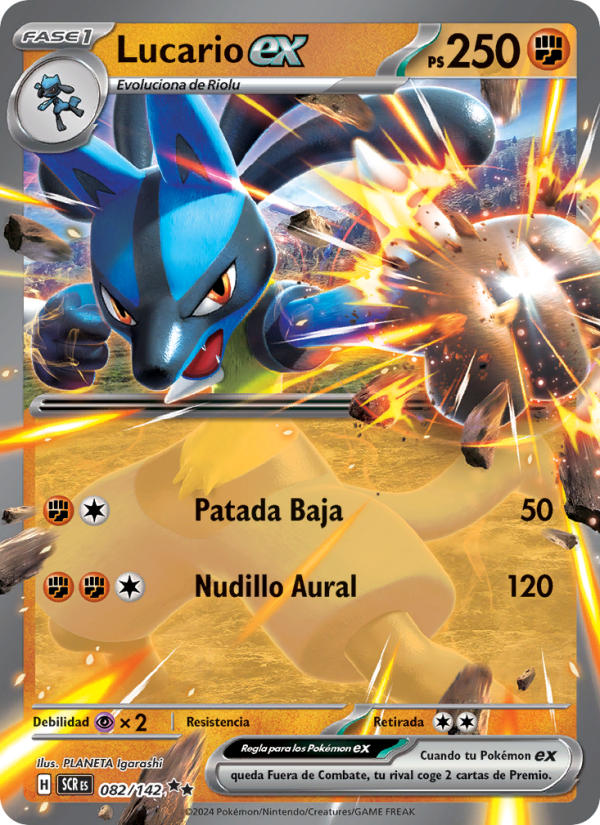 Lucario ex 082 — Corona Astral (Spanish Pokémon TCG card)