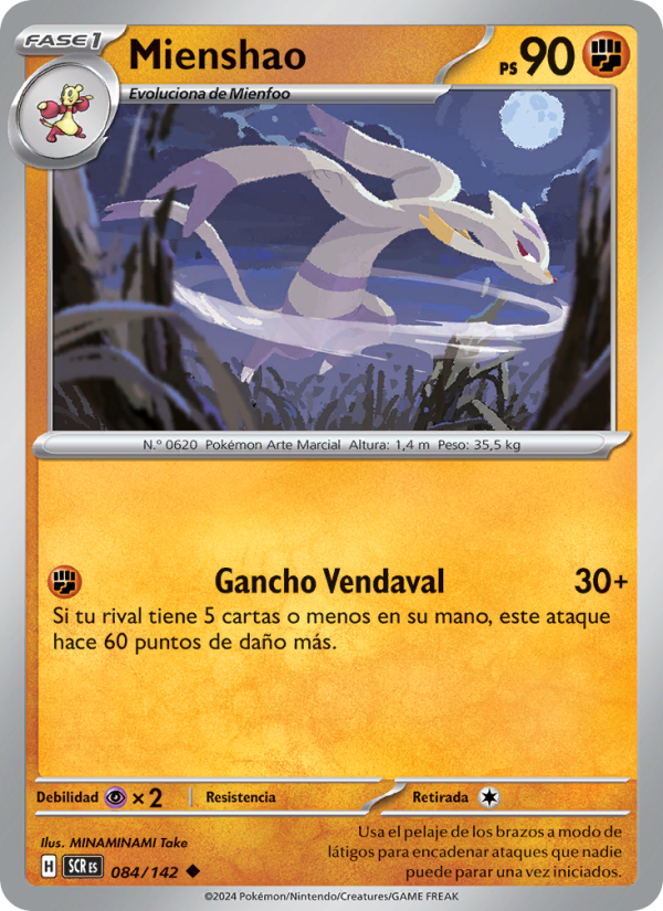Mienshao 084 — Corona Astral (Spanish Pokémon TCG card)