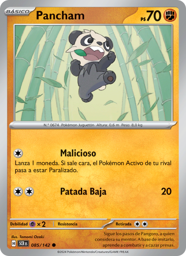 Pancham 085 — Corona Astral (Spanish Pokémon TCG card)
