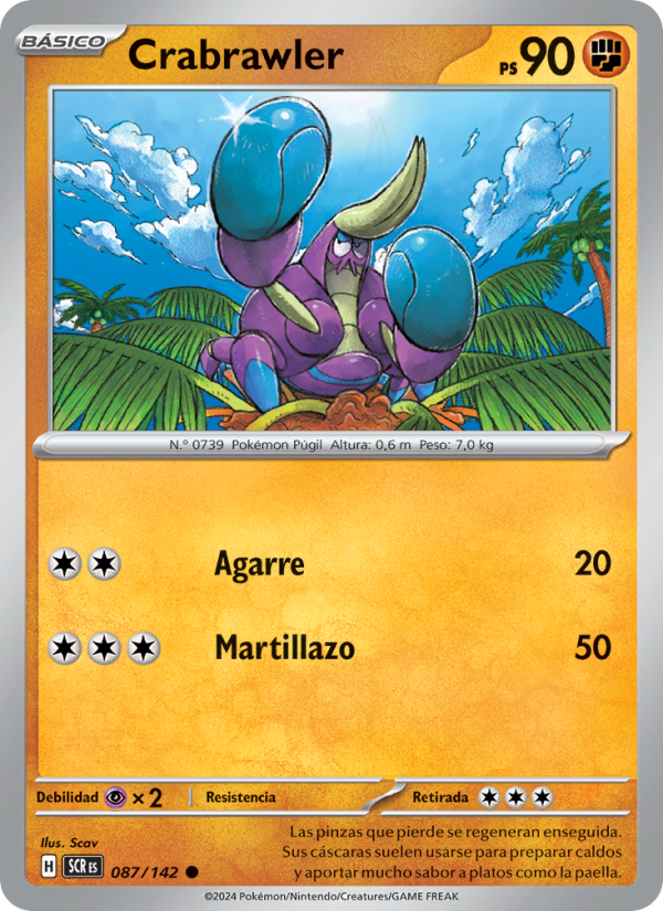 Crabrawler 087 — Corona Astral (Spanish Pokémon TCG card)
