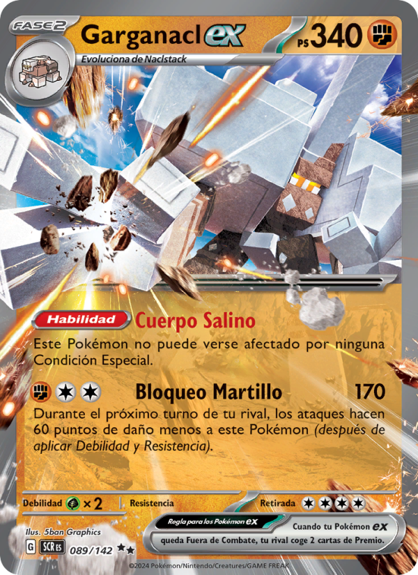 Garganacl ex 089 — Corona Astral (Spanish Pokémon TCG card)