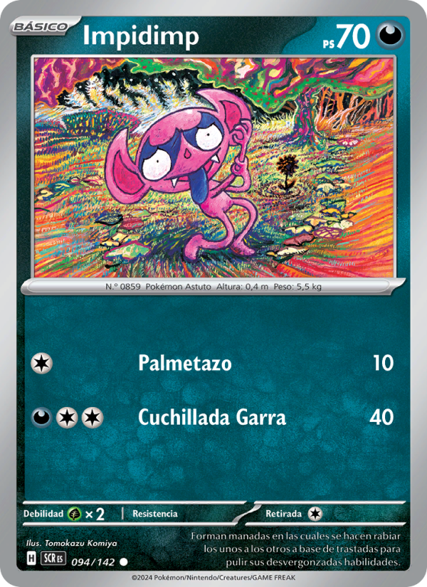 Impidimp 094 — Corona Astral (Spanish Pokémon TCG card)
