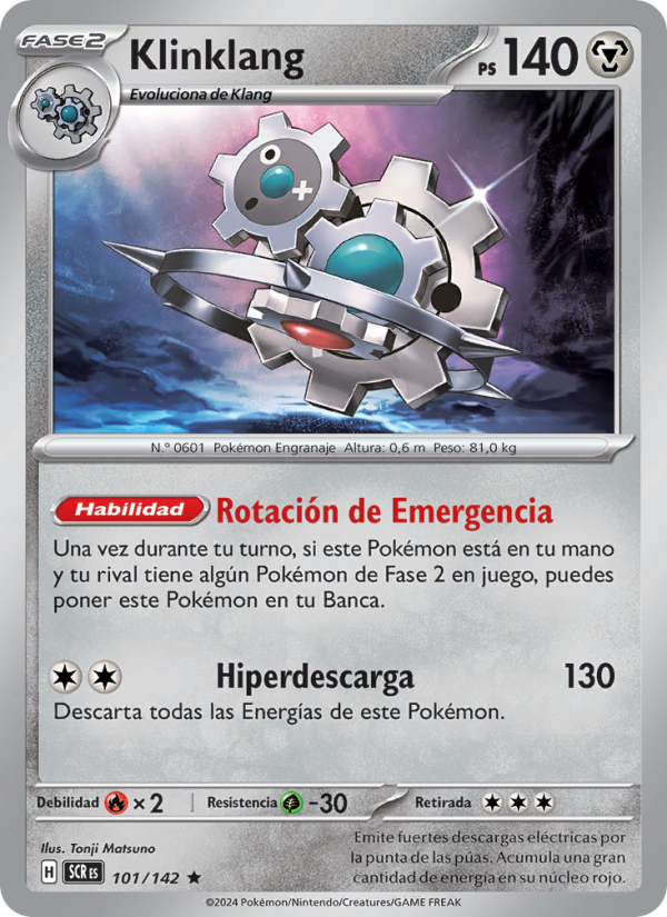 Klinklang 101 — Corona Astral (Spanish Pokémon TCG card)