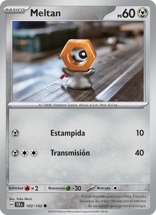 Meltan 102 — Corona Astral (Spanish Pokémon TCG card)