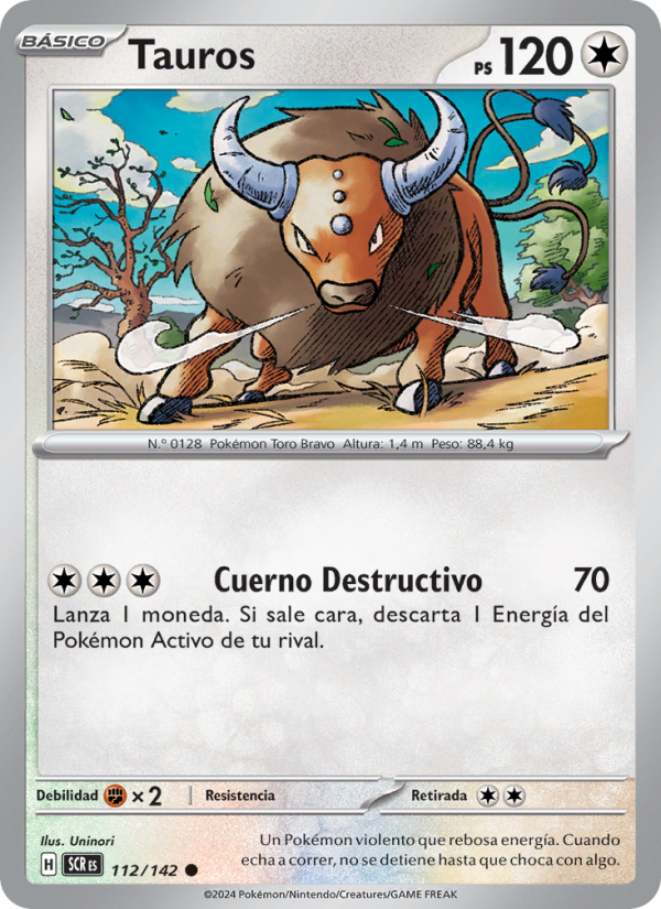 Tauros 112 — Corona Astral (Spanish Pokémon TCG card)