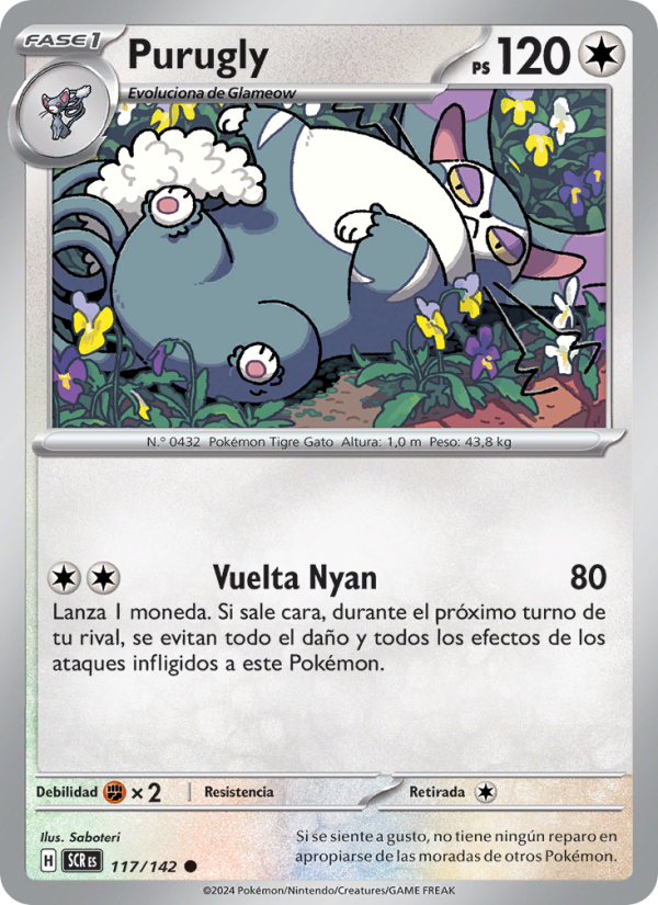 Purugly 117 — Corona Astral (Spanish Pokémon TCG card)