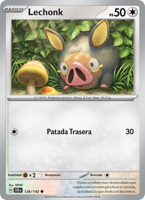 Lechonk 126 — Corona Astral (Spanish Pokémon TCG card)