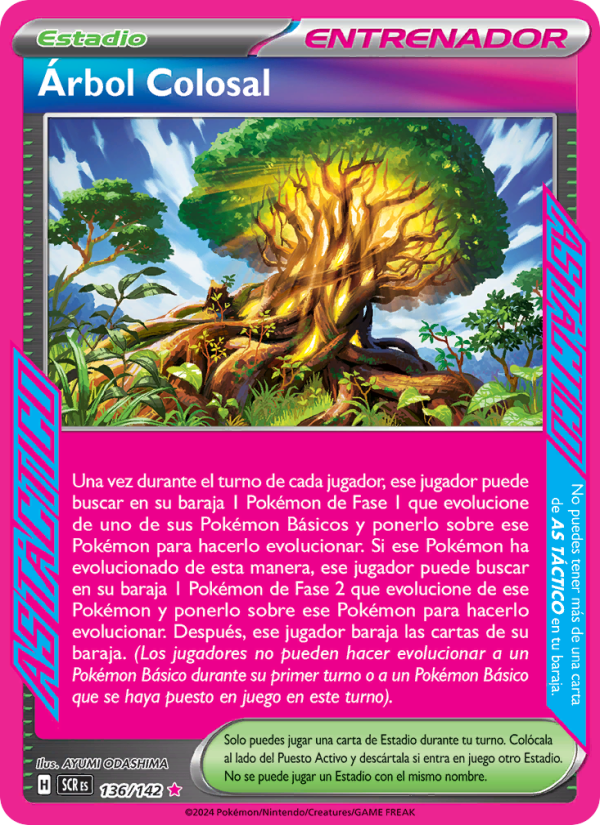 Árbol Colosal 136 — Corona Astral (Spanish Pokémon TCG card)
