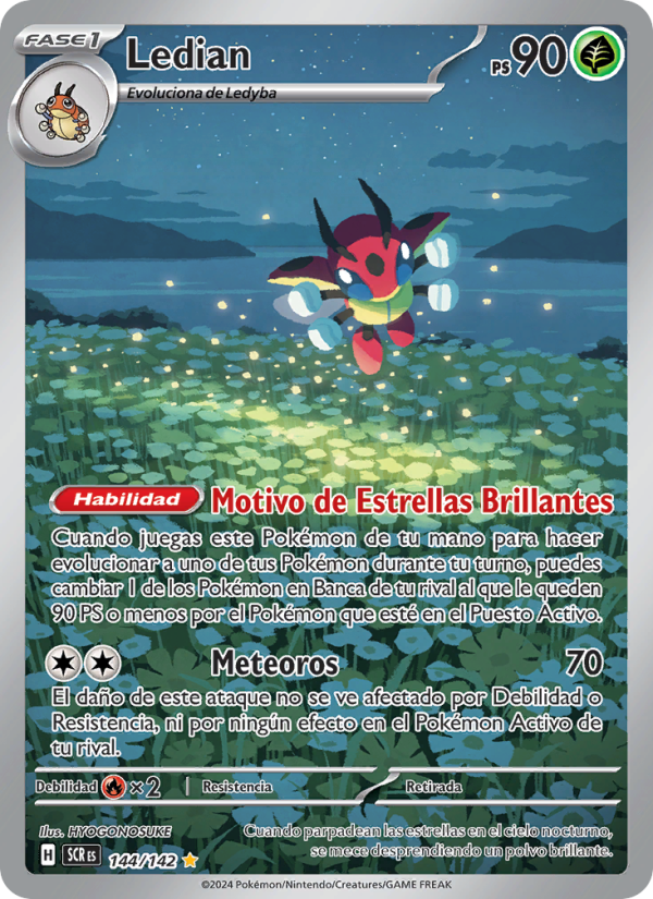 Ledian 144 — Corona Astral (Spanish Pokémon TCG card)
