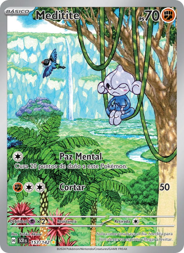 Meditite 153 — Corona Astral (Spanish Pokémon TCG card)