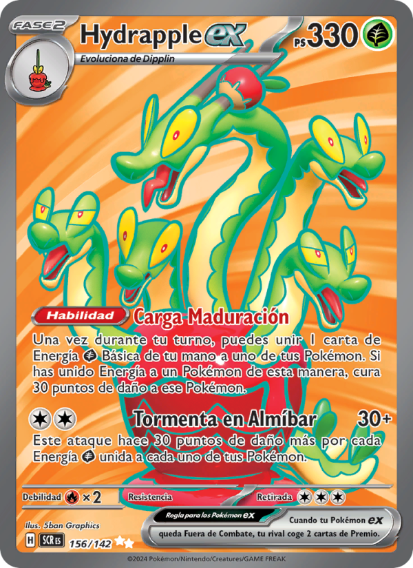 Hydrapple ex 156 — Corona Astral (Spanish Pokémon TCG card)
