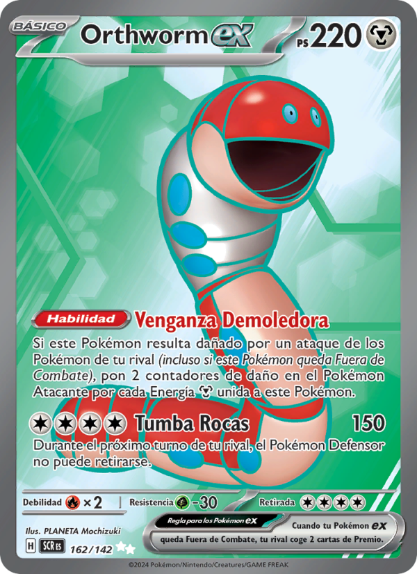Orthworm ex 162 — Corona Astral (Spanish Pokémon TCG card)